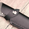 Leather Knife Sheath - Vertical Knife Sheath With Snap Buckle - 22cm