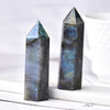 Rainbow Labradorite Tower, Natural Labradorite Wand Obelisk, Crystal Quartz Point, Healing Crystal, Reiki Chakra Decor, Crystal Generator