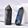 Rainbow Labradorite Tower, Natural Labradorite Wand Obelisk, Crystal Quartz Point, Healing Crystal, Reiki Chakra Decor, Crystal Generator
