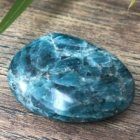 Large Apatite Palm Stone, Apatite Stone, Apatite, Blue Apatite, Polished Stones, Healing Crystals and Stones, Reiki Chakra Meditation