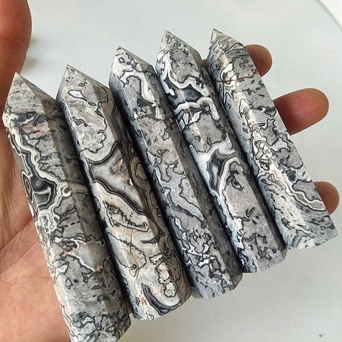 Picasso Tower Point, Picasso Jasper Obelisk Point Wand, Gemstone Tower, Quartz Obelisk, Chakra Tower, Healing Crystal Tower, Gift For Father