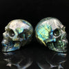 Labradorite Carving Skull Cabochon, Rainbow Labradorite Crystal Skull, Labradorite Skull, Jewelry Making, Diy Jewelry Pendant, Gemstone