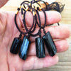 Raw Black Tourmaline Pendant, Black Tourmaline Necklace, Natural Black Tourmaline Crystal Jewelry, Black Tourmaline Pendant, Healing Stone