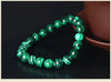 Green Malachite Crystal Bracelet - Round - Crystal Jewelry, Gemstone Bracelet, Unique Gift, Beaded Bracelet, Man, Woman, Mens, Healing