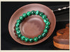Green Malachite Crystal Bracelet - Round - Crystal Jewelry, Gemstone Bracelet, Unique Gift, Beaded Bracelet, Man, Woman, Mens, Healing