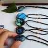 Labradorite Necklace - Natural Stone - Pendant Necklace - Healing Labradorite Stone Necklace - Crystal Energy Necklace -Yoga Necklace