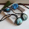Labradorite Necklace - Natural Stone - Pendant Necklace - Healing Labradorite Stone Necklace - Crystal Energy Necklace -Yoga Necklace