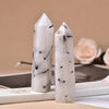 Black Tourmaline Quartz Point | Black Tourmaline Quartz Tower | Tourmaline Crystal Point | Tower | Generator | Obelisk | Home Decoration