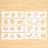 8 Pcs Tropical Leaf Stencil, Floral Stencil, Flexible, Reusable, Wall Decor, Home Decor, Furniture Painting, Card Making, Diy Craft Stencils
