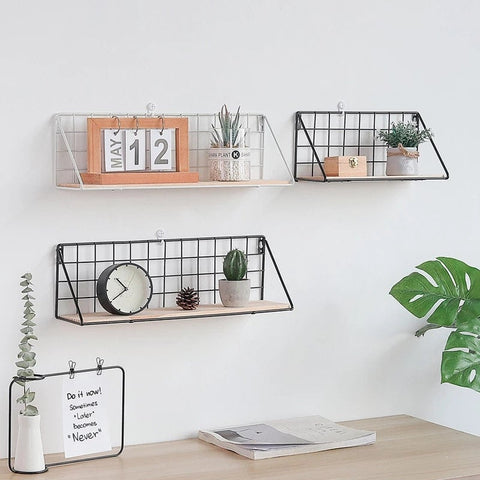 Wall Mounted Shelf , Wooden Newspaper Magazine Rack, Wire Hanging File Holder, Office Organization, Mom Gift, Home Decor, Storage