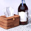 Handmade Woven Rattan Wicker Tissue Box Cover - Woven Tissue Dispenser, Natural Rattan, Boho Tissue Box - Home Decor - Toilet Paper