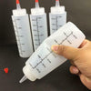 5 Pcs Plastic Squeeze Bottles with Tip Cap for Crafts, Glue, Henna, Paint, Yorker Caps, Measurements