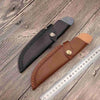 Leather Knife Sheath - Vertical Knife Sheath With Snap Buckle - 22cm