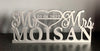 Custom Wedding Sign - Personalized Wedding Name Sign - Mr and Mrs Sign - Freestanding Table Décor Centerpiece - Surname Sign - Wedding Table