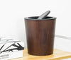 Simple Wooden Style Brown Recycle Bin With Cover, Waste Bin, Dustbin, Garbage Storage, Garbage Box, Bucket, Trash Can, Basket, Storage Bin