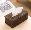 Handmade Woven Rope Tissue Box Cover - Woven Tissue Dispenser, Natural Rattan, Boho Tissue Box - Home Decor - Toilet Paper