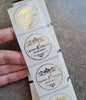 100 Pcs Custom Wedding Stickers - Personalized Wedding Labels - Gold Silver Foil Sticker - Wedding Favors - Envelope Seals - Name Stickers