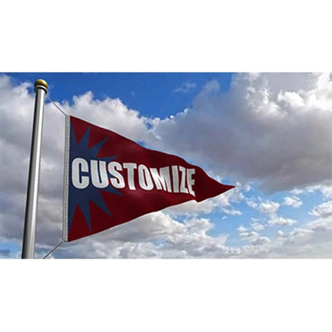 Custom Pennant Flag - Personalized Flag - Burgee Flag - Custom Picture Photo Logo Text - For Boat, Yacht, Sail Boat, Cruiser