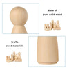 50 Pcs Wooden Peg Dolls - Unfinished Peg People Family - Natural Peg Dolls Blank Kit - Bulk Poupée Bois à Peindre - DIY Craft Supplies