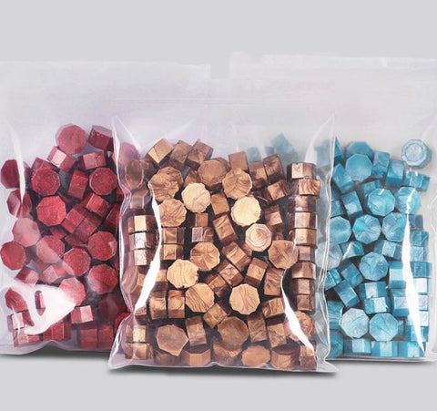 Wax Seal Melts - Wax Seal Beads for Stamp - Sealing Wax Beads - Siegelwachs Perlen - Schmelzwachs Scrapbook - White Black Yellow Red Pink