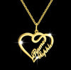 Personalized Couples Necklace - Custom Heart Name Necklace - Boyfriend Girlfriend Necklace - Gift for Her Girlfriend Wife - Friendship