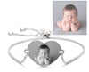 Custom Photo Bracelet - Personalized Photo Engraved Bracelet for Women - Heart Charm - Gift for Her Wife Girlfriend - Birthday Anniversary