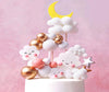 Cloud Cake Topper - Cloud Cake Decorations - Moon Cake Topper - Balloon Cake Topper - Baby Shower Kids Birthday Party Cake - Cupcake