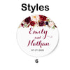 100 Pcs Custom Wedding Stickers - Personalized Wedding Labels - Customizable Floral Wedding Favors - Envelope Seals - Name Stickers