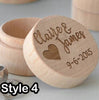 Custom Wedding Ring Box - Personalized Antique Style Ring Box -Wooden Engagement Ring Box Engraving - Customized Proposal Ring Box