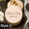 Custom Wedding Ring Box - Personalized Antique Style Ring Box -Wooden Engagement Ring Box Engraving - Customized Proposal Ring Box