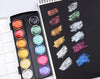 12 Glitter Watercolor Paint - Portable Watercolor Paint Set - Travel Water Color Paints Kit - Pallette d Aquarelle - Painting Supplies Gift