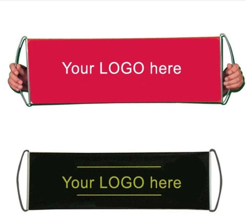 Custom Roll Up Handheld Banner - Personalized Hand Held Banner - Pop Up Shop Decor Display - Rollup Banner for Advertising - Custom Logo