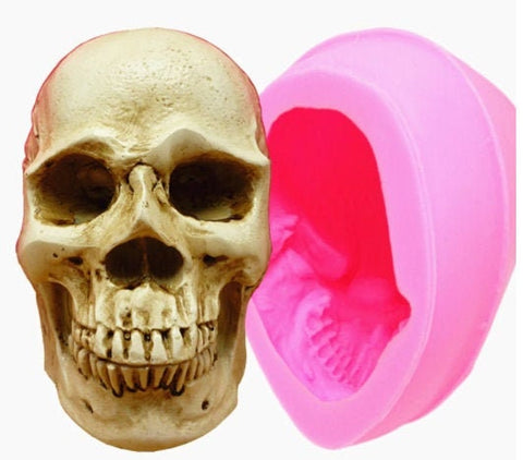 3D Skull Silicone Mold, Silicone Mold, Soap Mold, Cake Mold, Chocolate Mold, Candle Plaster Decoration Tools, Polymer Clay, Resin Mold
