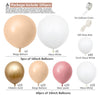 105 PCS Peach, Rose Gold Balloons Garland Arch Kit for Baby Shower Birthday Wedding Party Decorations, Anniversary