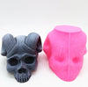 3D Skull with Horn Silicone Mold, Soap Mold, Cake Mold, Chocolate Mold, Candle Plaster Decoration Tools, Polymer Clay, Resin Mold