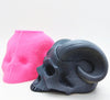 3D Skull with Horn Silicone Mold, Soap Mold, Cake Mold, Chocolate Mold, Candle Plaster Decoration Tools, Polymer Clay, Resin Mold