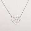 Personalized Couples Necklace - Custom Heart Name Necklace - Boyfriend Girlfriend Necklace - Gift for Her Girlfriend Wife - Friendship