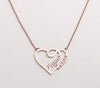 Personalized Couples Necklace - Custom Heart Name Necklace - Boyfriend Girlfriend Necklace - Gift for Her Girlfriend Wife - Friendship