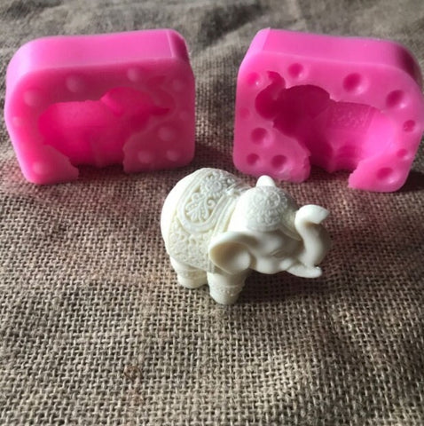 3D Elephant Silicone Mold - For Fondant Mousse Cake Chocolate Decoration Candle Plaster DIY Crafting Resin Moulds Soap Mold Polymer Clay