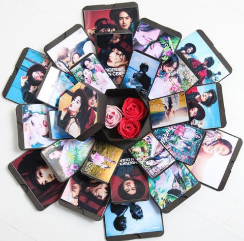 Photo Box - Personalized Gift Box - Hexagon Box Kit - Bestfriend Gift Box - Girlfriend Valentines Birthday