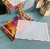 Silicone Tray Mold Resin Molds, Rectangle Fruit Tray Mold, Large Irregular Wave Agate Coaster Mold Big, Silicone Rolling Epoxy Resin Mould