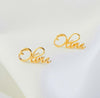Custom Name Earring - Personalized Stud Earrings - Dainty Minimalist - Gift for Her Wife Girlfriend Bridesmaid - Birthday Anniversary