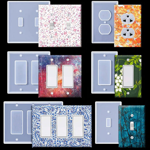 Electric Light Switch Cover Mold, Outlet Cover Silicone Mold, Plate Mold, Electric Outlet Cove Mold Plug Cover Mold, Switch Cover Mold Resin