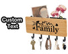 Personalized Wood Key Hanger for Wall, Housewarming New Home Décor Gift for Wedding, Customized Gifts for Couple Mr Mrs Key Ring Holder Hook