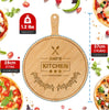 Personalised Pizza Board, Engraved Wooden Pizza Pan Custom Name, Cutting Board, Wood Round Pizza Paddle, Chef Gift for Kitchen, Platter