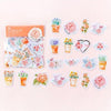 45 Pcs Flower Stickers for Scrapbooking - Color Diary Stickers - Bullet Journal Planner Book