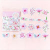 45 Pcs Flower Stickers for Scrapbooking - Color Diary Stickers - Bullet Journal Planner Book