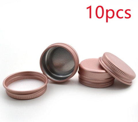 Cosmetic Empty Tins, Screw Top, Aluminum Tin Storage Jar Containers, Cosmetic Pot, Homemade Candles Creams Lip Balm Hand Butter Beard Wax