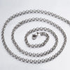 Stainless Steel Rolo Necklace for Men Women - Pearl Style Chain for Jewelry Making DIY Supplies