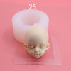 Baby Face Mold, DIY Doll Face Mold, Polymer Clay Face Mold, Silicone Epoxy Doll Head Mold, Cute Doll Face Molds, Doll Making Supplies